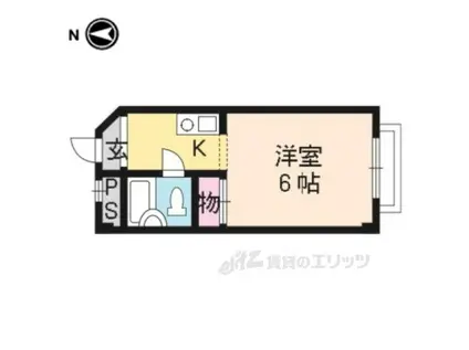 アフターベース桂西(ワンルーム/2階)の間取り写真