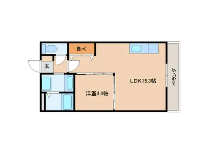 エトワール(1LDK/2階)の間取り写真