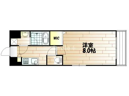 スキポール駅元町(1K/5階)の間取り写真