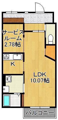 リオ セレッソ(1LDK/1階)の間取り写真