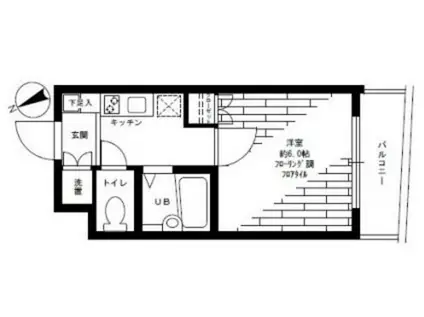 コンフォリア・リヴ西葛西(1K/3階)の間取り写真