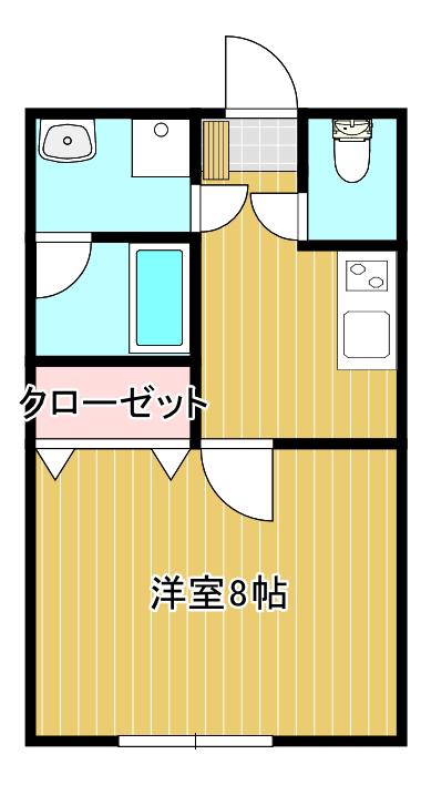 アドヴァンス籠原(1K/1階)の間取り写真