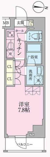 ARKMARK高円寺(1K/3階)の間取り写真