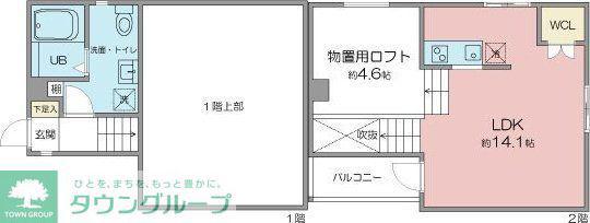 PRIMAVERA ウエスト(ワンルーム/2階)の間取り写真