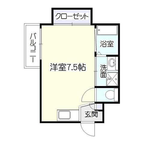 ルヴェル天保山(ワンルーム/6階)の間取り写真