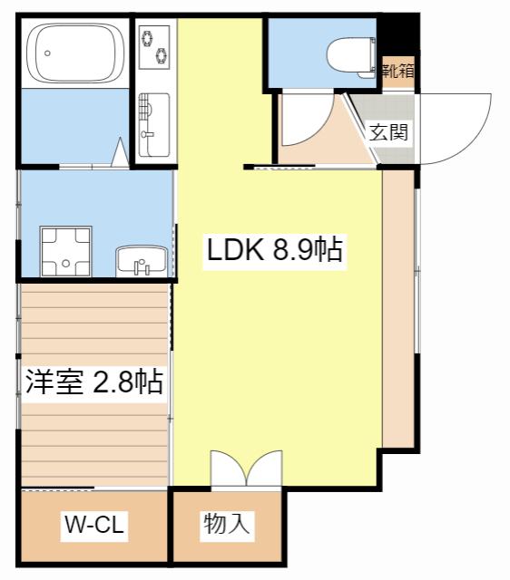 SQUIRRELAPARTMENT B(1LDK/1階)の間取り写真