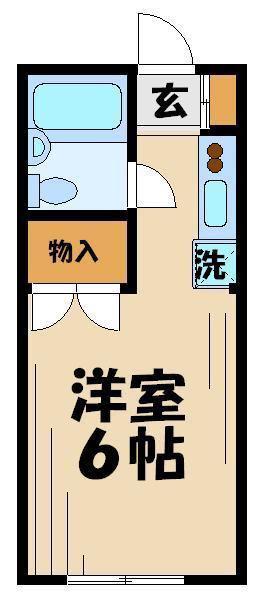 ブルーム62(1K/2階)の間取り写真