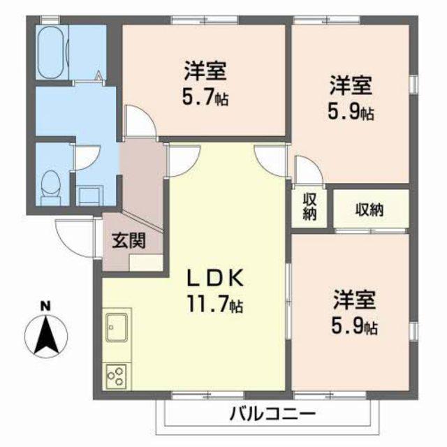 メゾン プレミール(3LDK/2階)の間取り写真