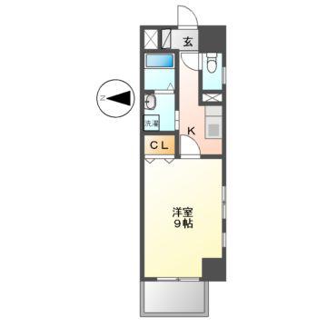 レジディア東桜(1K/10階)の間取り写真