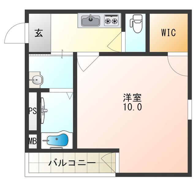 フジパレス武庫川III番館(1K/1階)の間取り写真
