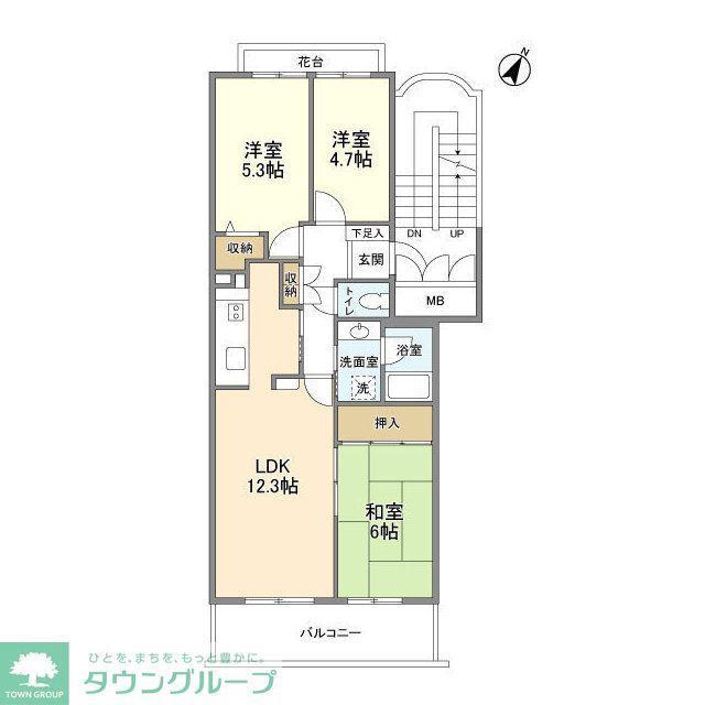 ドルフ藤が丘(3LDK/3階)の間取り写真