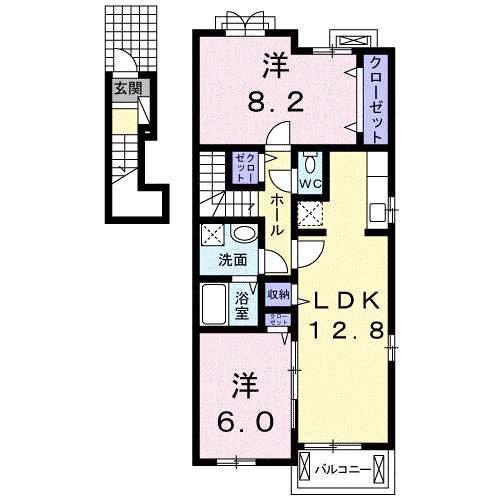 サン・ルーチェIII IV(2LDK/2階)の間取り写真
