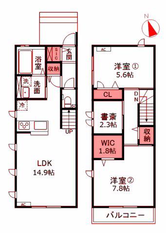 ハイムインバルトV(2SLDK/1階)の間取り写真