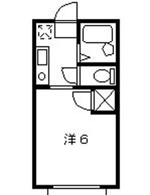 パールハイツ(1K/2階)の間取り写真
