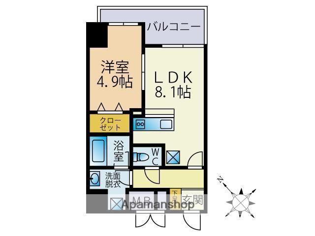NEW LA LUCE(1LDK/8階)の間取り写真