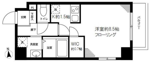 フラッツKT(1K/5階)の間取り写真