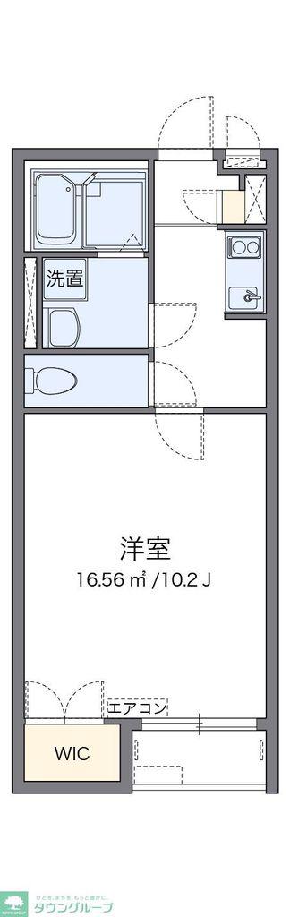 レオネクストフローリッシュ船道(1K/2階)の間取り写真