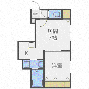 アヴァンティノルド(1LDK/2階)の間取り写真