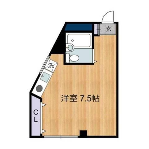 コーポ稲村(ワンルーム/2階)の間取り写真