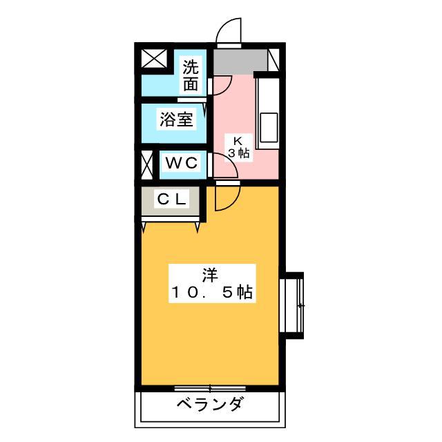 PRECIOUS(1K/5階)の間取り写真