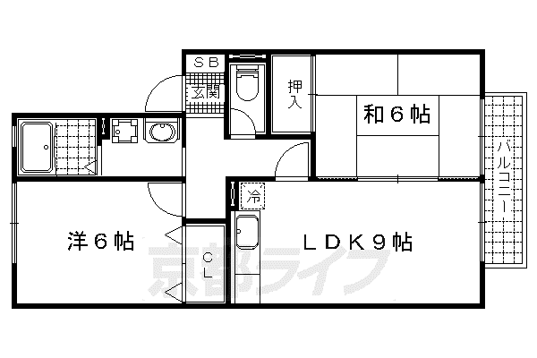 リアルコンフォート II(2LDK/1階)の間取り写真