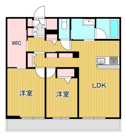 ラ ルーチェ(2LDK/2階)の間取り写真