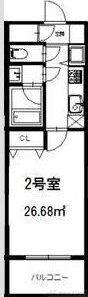 S-FORT江坂垂水町(1K/8階)の間取り写真