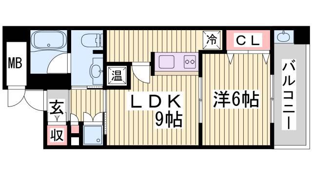 カトルセゾン(1LDK/4階)の間取り写真