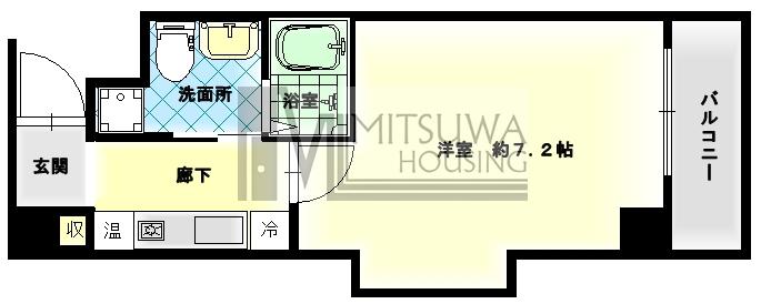 第7美和マンション(1K/8階)の間取り写真