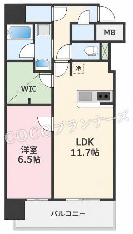 RJRプレシア熊本駅前(1LDK/4階)の間取り写真