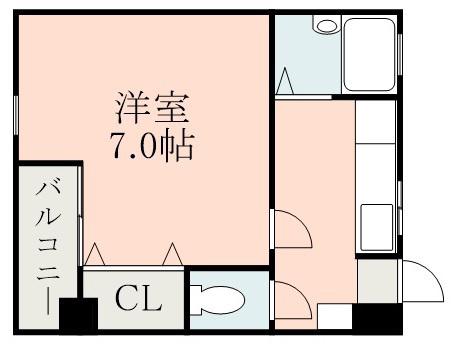イモーレ真砂(1K/4階)の間取り写真