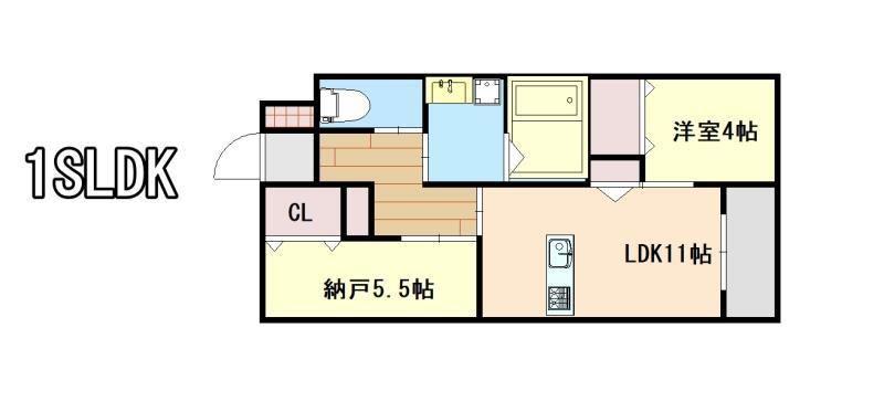 ルピナス福島(1SLDK/2階)の間取り写真