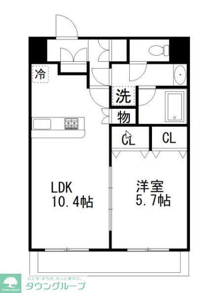 PRESCELTO壱番館(1LDK/2階)の間取り写真