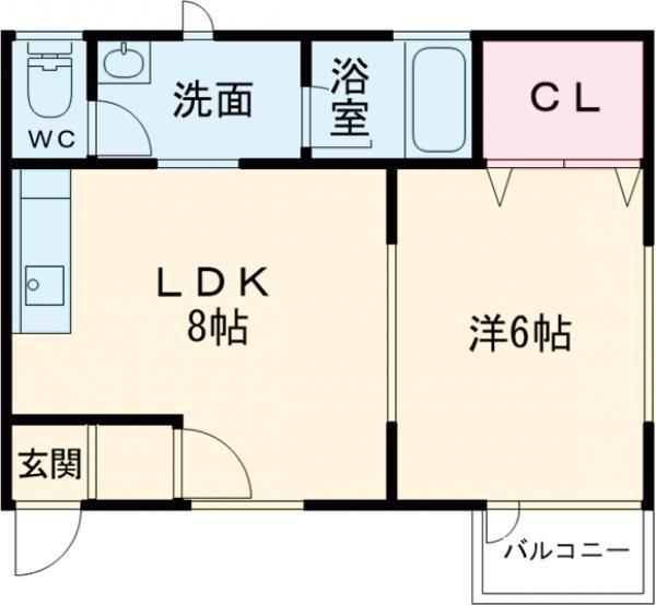 MINTOハイツ(1LDK/2階)の間取り写真