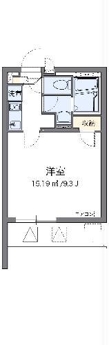 クレイノリヴェール(1K/2階)の間取り写真