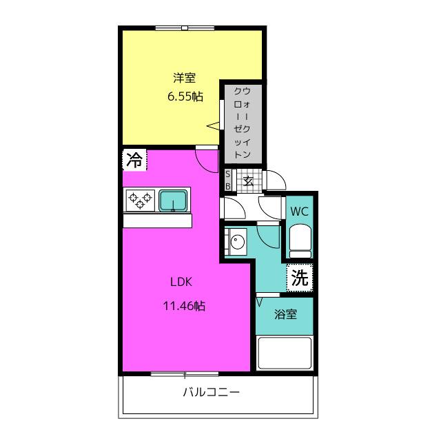 DAIWAHOUSEセキュリティプレシボヌール弥永(1LDK/3階)の間取り写真