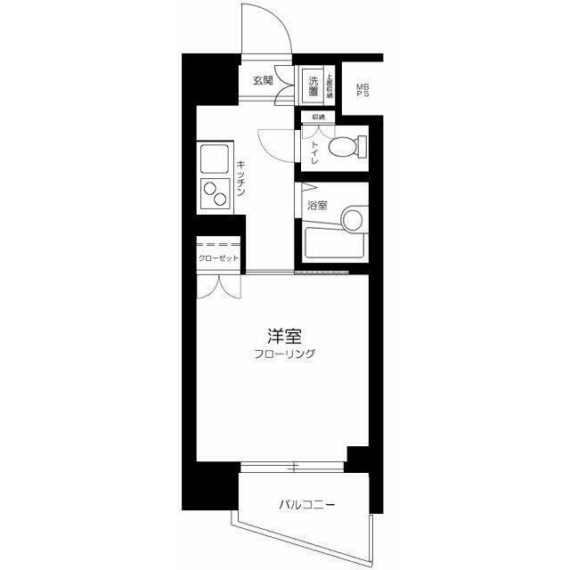 ルーブル池上参番館(1K/3階)の間取り写真