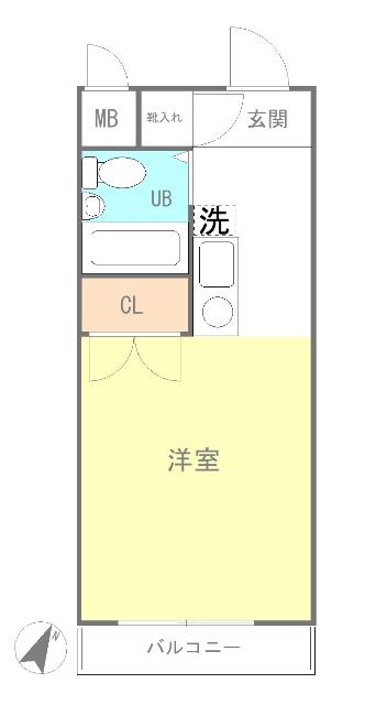 メインステージ中井駅前(ワンルーム/3階)の間取り写真