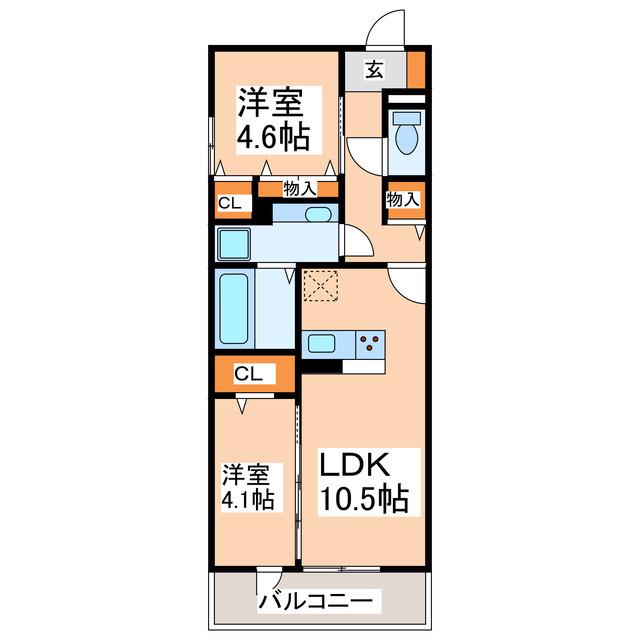 D-ROOM 369(2LDK/3階)の間取り写真