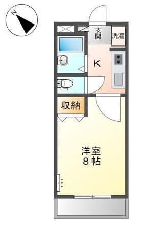 マーキュリー III(1K/1階)の間取り写真