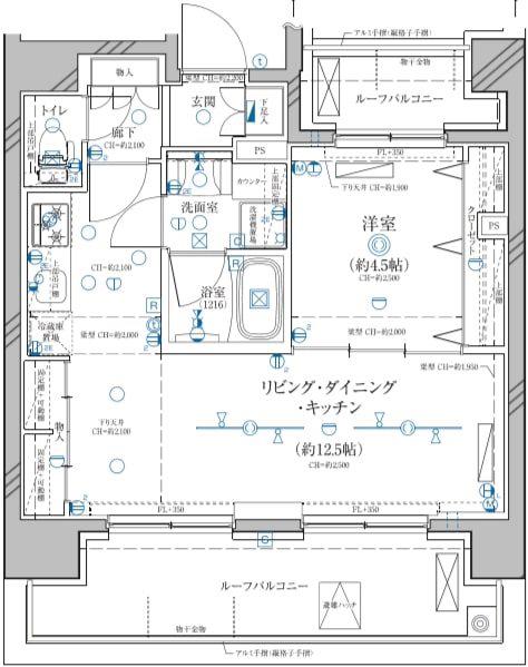 ディアレイシャス鶯谷(1LDK/10階)の間取り写真
