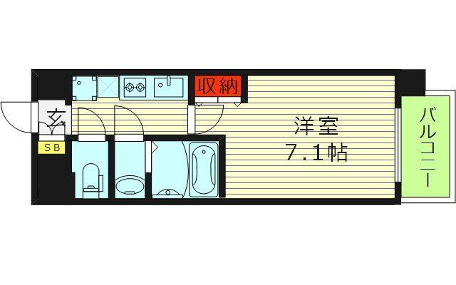 LIVIAZ OSAKA VERITE(1K/10階)の間取り写真