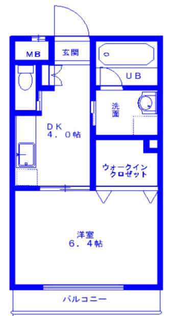COMODO VITA(1DK/5階)の間取り写真