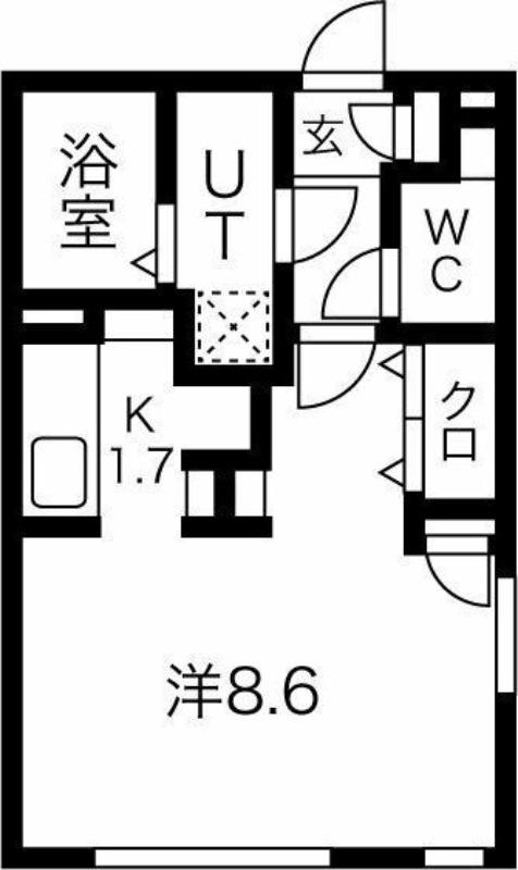WELL COURT KANDA(ワンルーム/3階)の間取り写真