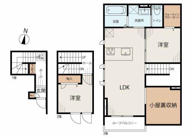 ベアメゾン(2LDK/2階)の間取り写真