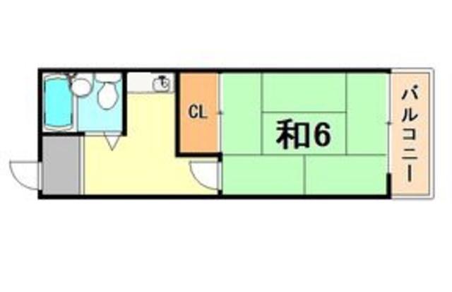 下沢ヤングハイツ(1DK/2階)の間取り写真