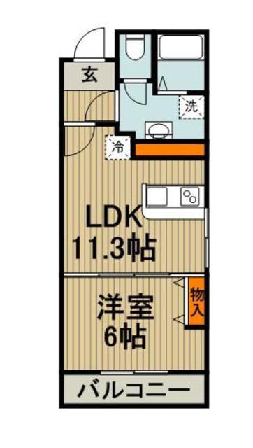 アルトピアーノ(1LDK/2階)の間取り写真