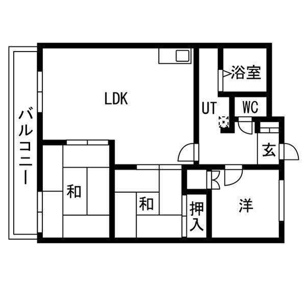 シティ菊水ビル(3LDK/3階)の間取り写真