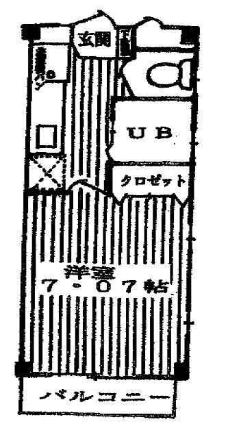 グリーンウッド国領(1K/2階)の間取り写真