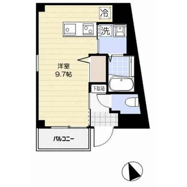 BCASA KITASENJU(ワンルーム/4階)の間取り写真